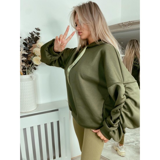 Ruched discount arm hoodie